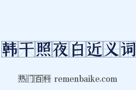 韩干照夜白近义词是什么意思的图片